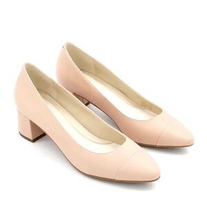 NWOB Cole Haan Go-To leather block heel pumps in pink dusty/mahogany rose 10 B